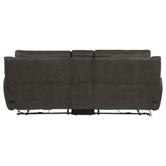 Marcell Grey 3-Piece Power Reclining Loveseat With Charging Console - Ornate Home