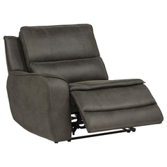 Marcell Grey 3-Piece Power Reclining Loveseat With Charging Console - Ornate Home
