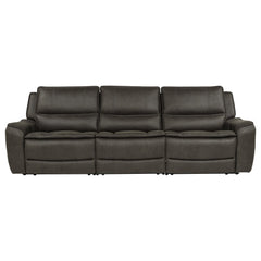 Marcell Grey 3-Piece Transitional Power Reclining Sofa With Usb Charging - Ornate Home