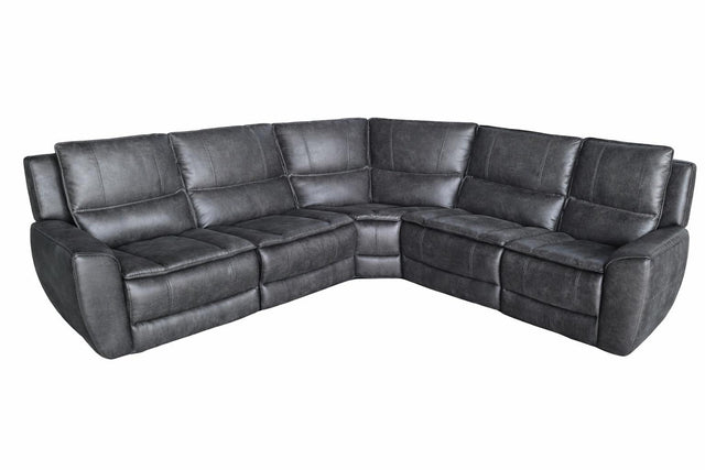 Marcell Grey HP0426 Modular Power Sectional 5 Pc Set - Ornate Home