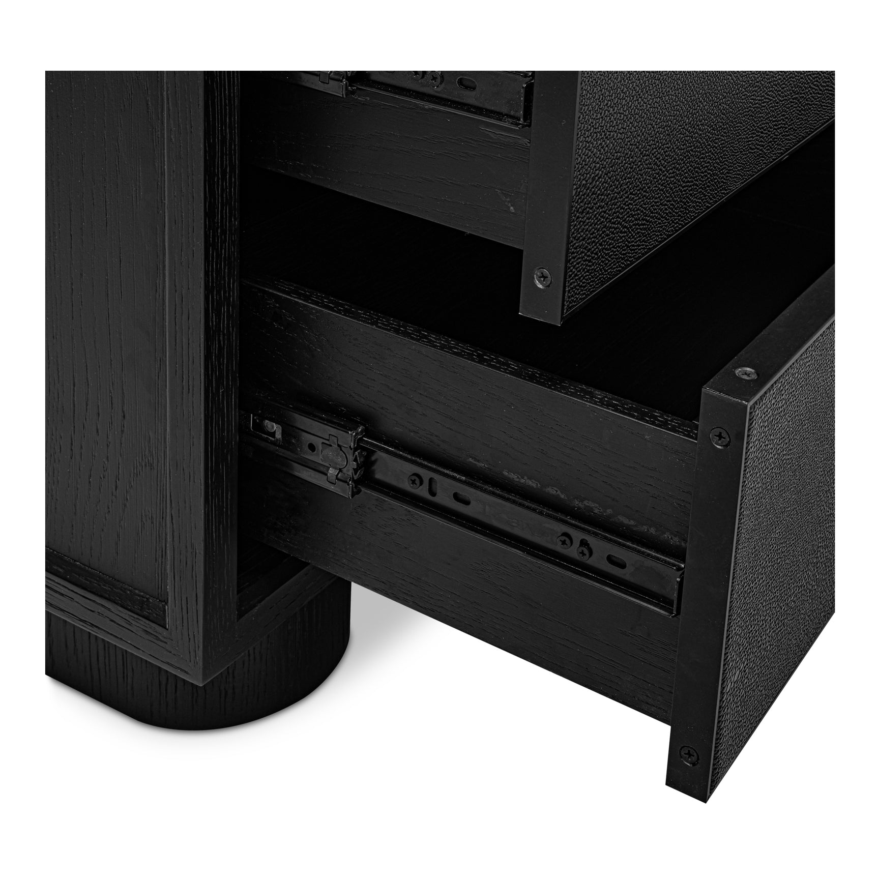 Marcelle Black Nightstand - Ornate Home
