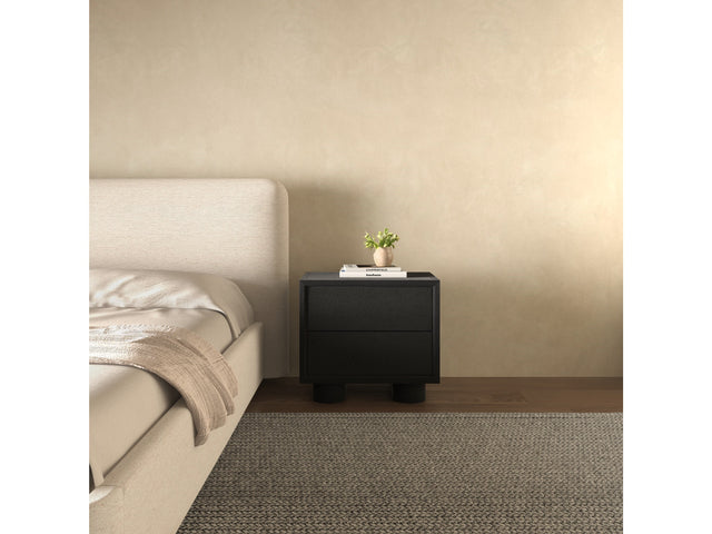 Marcelle Black Nightstand - Ornate Home