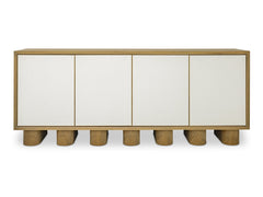 Marcelle White/Natural Sideboard - Ornate Home
