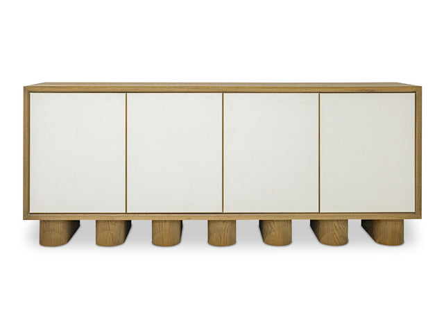 Marcelle White/Natural Sideboard - Ornate Home
