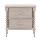 Marcellina Whitewash Nightstand - Ornate Home