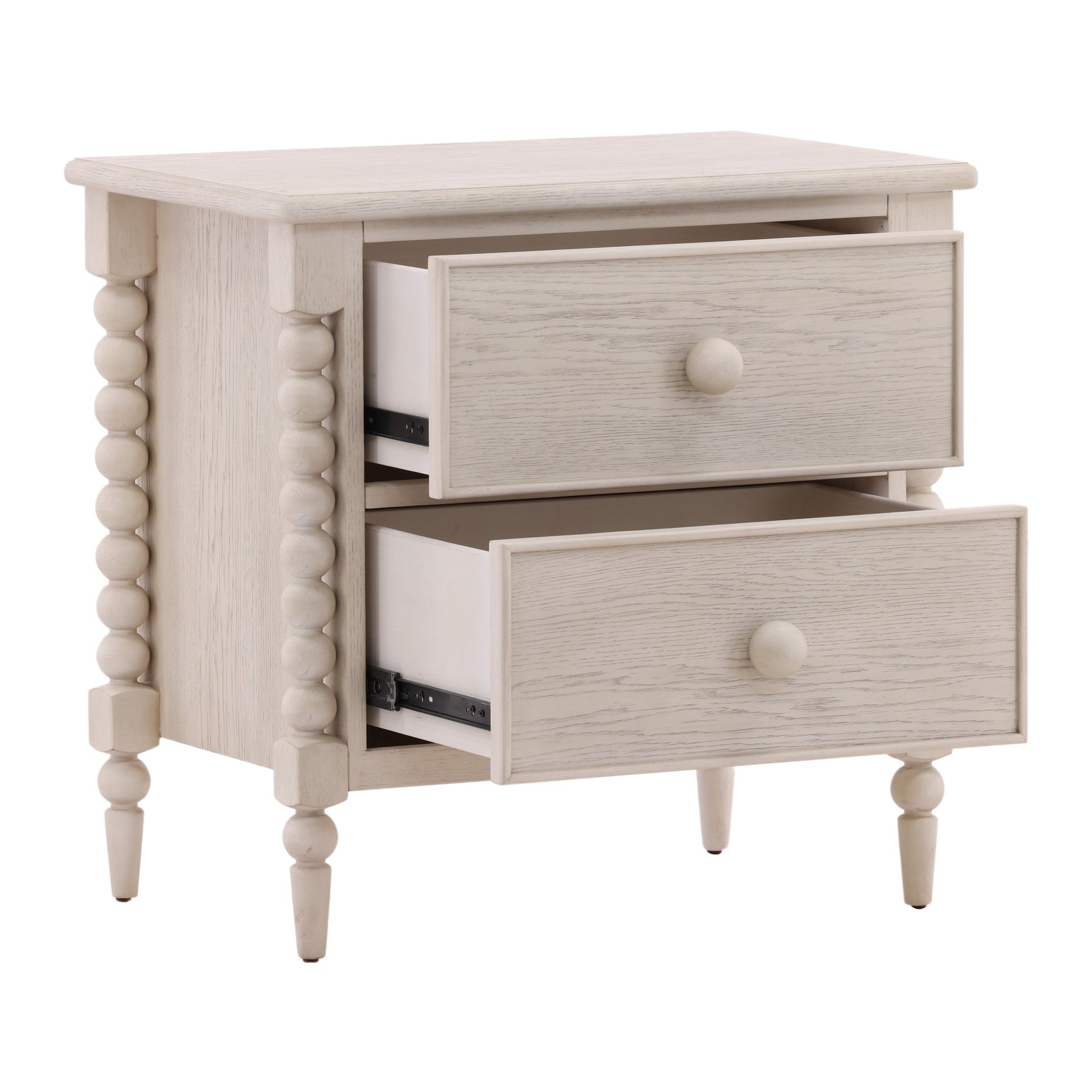 Marcellina Whitewash Nightstand - Ornate Home