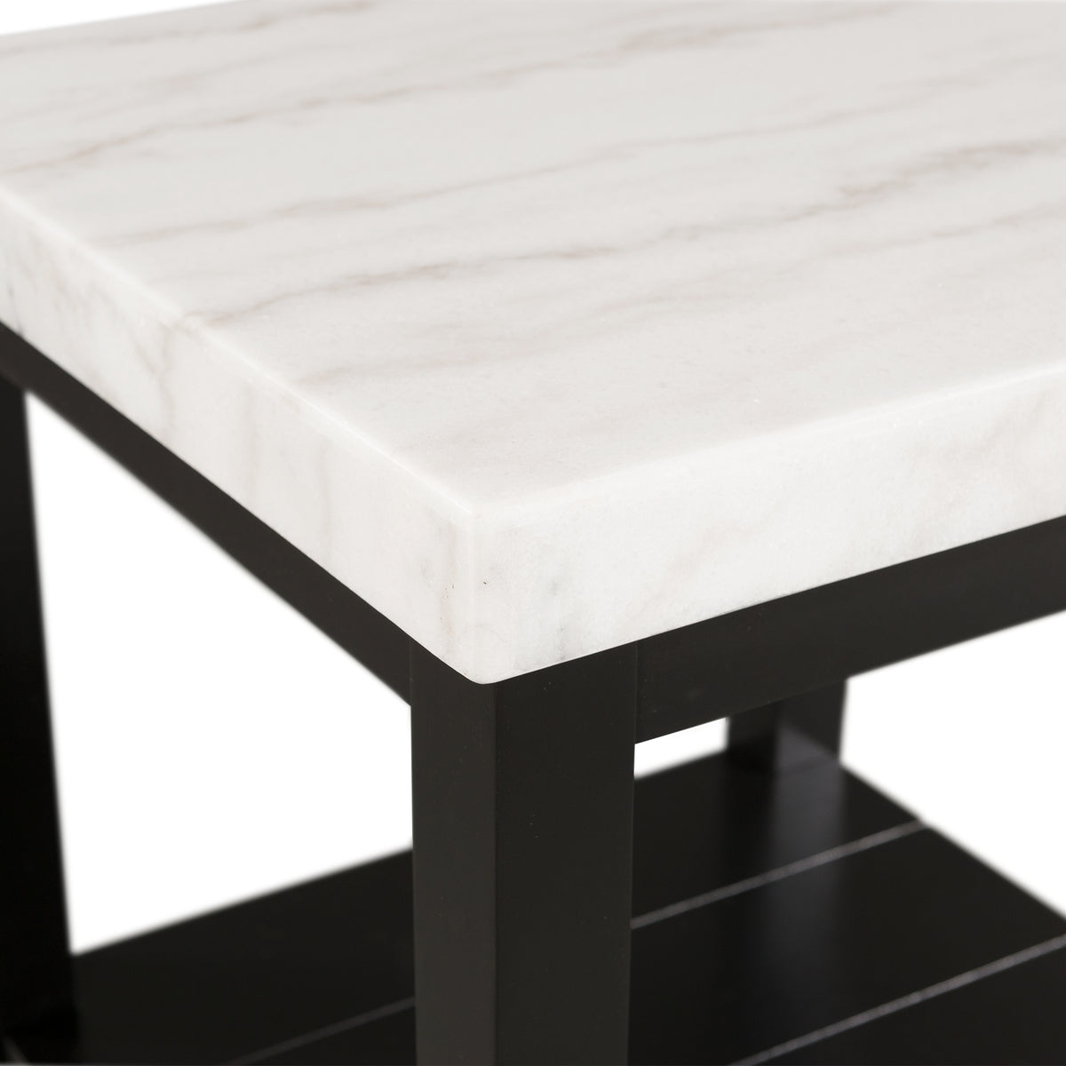 Marcello White End Table - Ornate Home