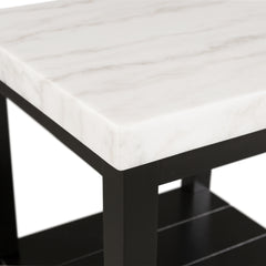 Marcello White End Table - Ornate Home