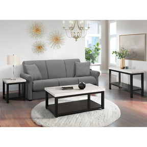 Marcello White Rectangular Coffee Table with Casters - Ornate Home