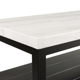 Marcello White Rectangular Coffee Table with Casters - Ornate Home