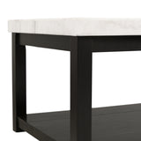 Marcello White Rectangular Coffee Table with Casters - Ornate Home