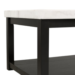 Marcello White Rectangular Coffee Table with Casters - Ornate Home