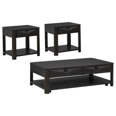 Marcelo Coffee 3-piece Table Set with Storage - Ornate Home