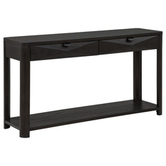 Marcelo Coffee Sofa Console Table with 2 Drawers and Shelf - Ornate Home