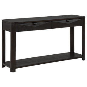 Marcelo Coffee Sofa Console Table with 2 Drawers and Shelf - Ornate Home