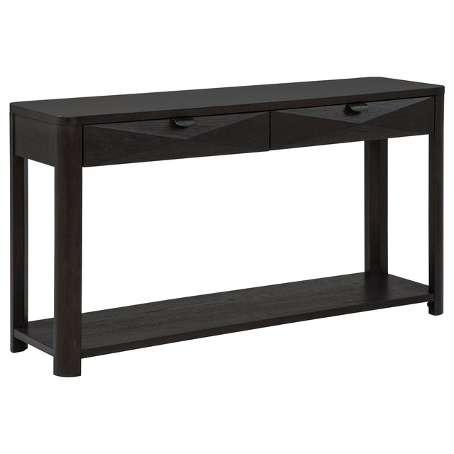 Marcelo Coffee Sofa Console Table with 2 Drawers and Shelf - Ornate Home