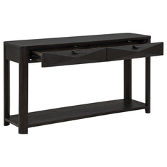 Marcelo Coffee Sofa Console Table with 2 Drawers and Shelf - Ornate Home