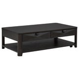 Marcelo Coffee Wood Table with 2 Drawers and Shelf - Ornate Home