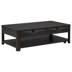 Marcelo Coffee Wood Table with 2 Drawers and Shelf - Ornate Home