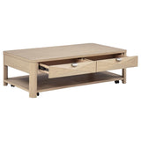 Marcelo Light Elm 3-piece Coffee Table Set with Storage - Ornate Home