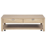 Marcelo Light Elm 3-piece Coffee Table Set with Storage - Ornate Home