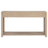 Marcelo Light Elm Sofa Console Table with 2 Drawers and Shelf - Ornate Home