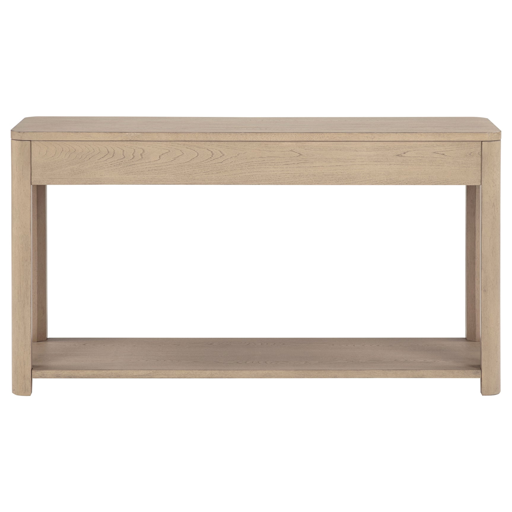 Marcelo Light Elm Sofa Console Table with 2 Drawers and Shelf - Ornate Home