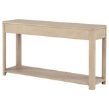 Marcelo Light Elm Sofa Console Table with 2 Drawers and Shelf - Ornate Home
