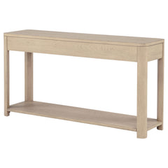 Marcelo Light Elm Sofa Console Table with 2 Drawers and Shelf - Ornate Home