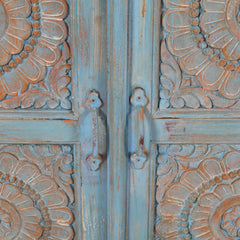 Marchand Blue Accent Cabinet - Ornate Home
