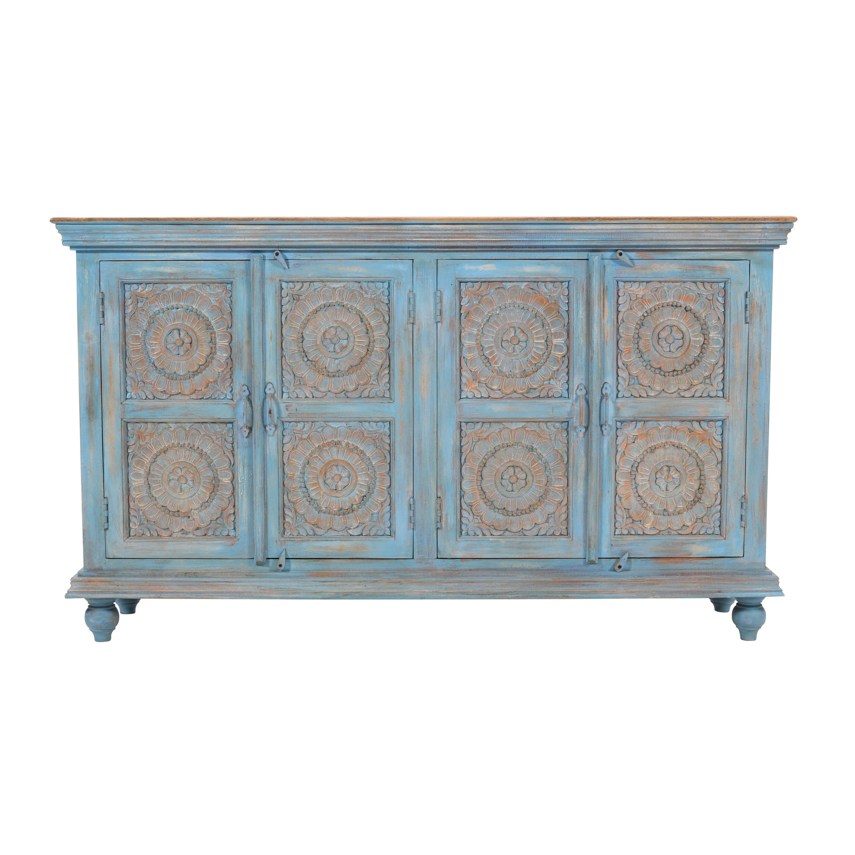 Marchand Blue Accent Cabinet - Ornate Home