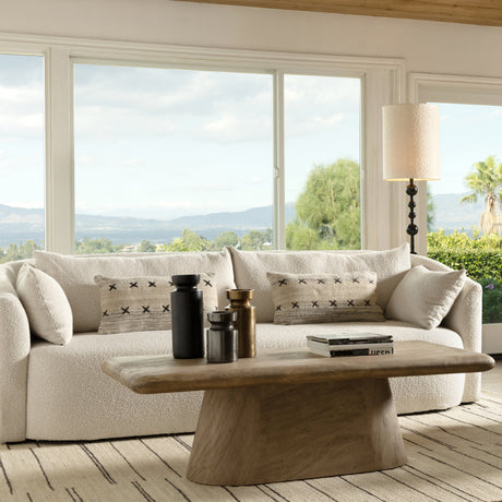 Marci Natural Sandblasted Coffee Table - Ornate Home