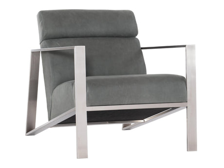 Marco Grey Leather Chair - Ornate Home