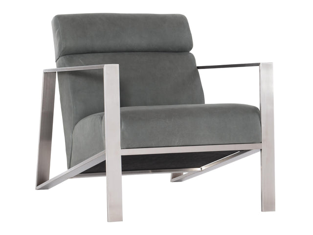 Marco Grey Leather Chair - Ornate Home