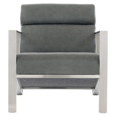 Marco Grey Leather Chair - Ornate Home
