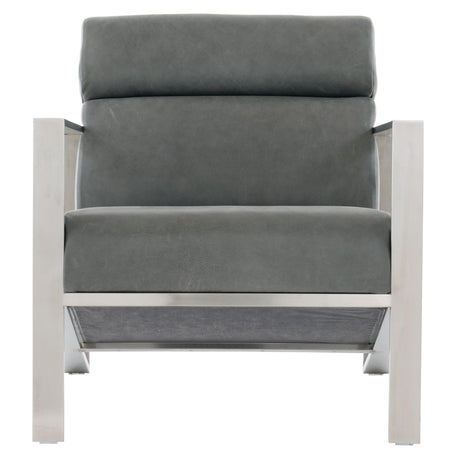 Marco Grey Leather Chair - Ornate Home