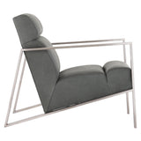 Marco Grey Leather Chair - Ornate Home