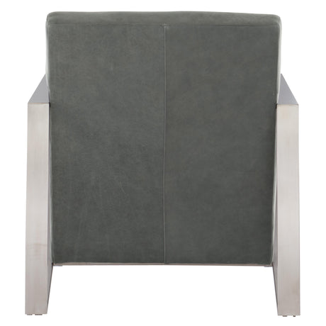 Marco Grey Leather Chair - Ornate Home