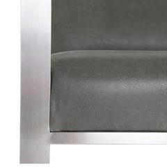 Marco Grey Leather Chair - Ornate Home