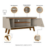 Marcus 53.14 TV Stand in Greige and Nature - Ornate Home