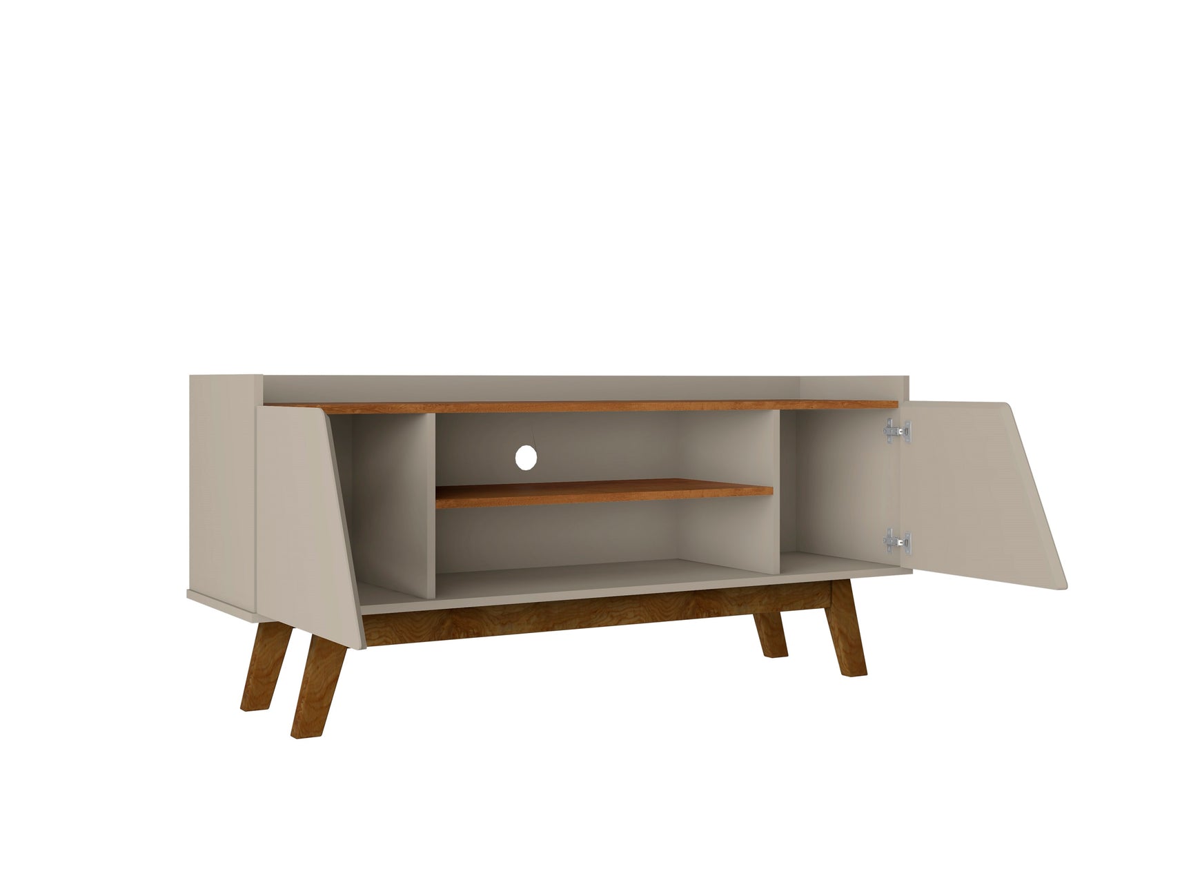 Marcus 53.14 TV Stand in Greige and Nature - Ornate Home