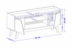 Marcus 53.14 TV Stand in Matte Black - Ornate Home
