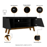 Marcus 53.14 TV Stand in Matte Black - Ornate Home