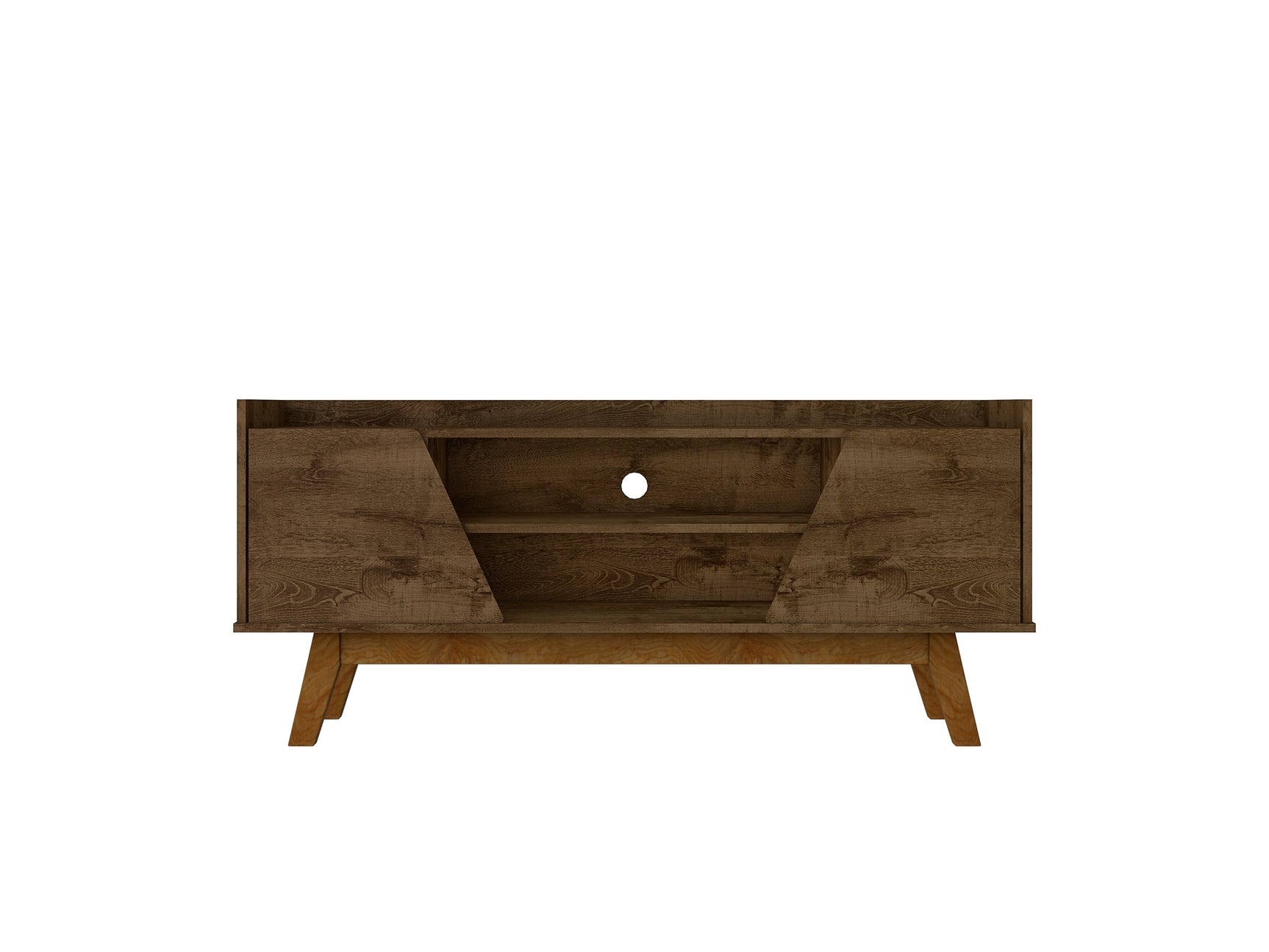 Marcus 53.14 TV Stand in Rustic Brown - Ornate Home