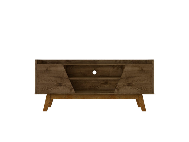 Marcus 53.14 TV Stand in Rustic Brown - Ornate Home