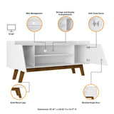 Marcus 53.14 TV Stand in White - Ornate Home