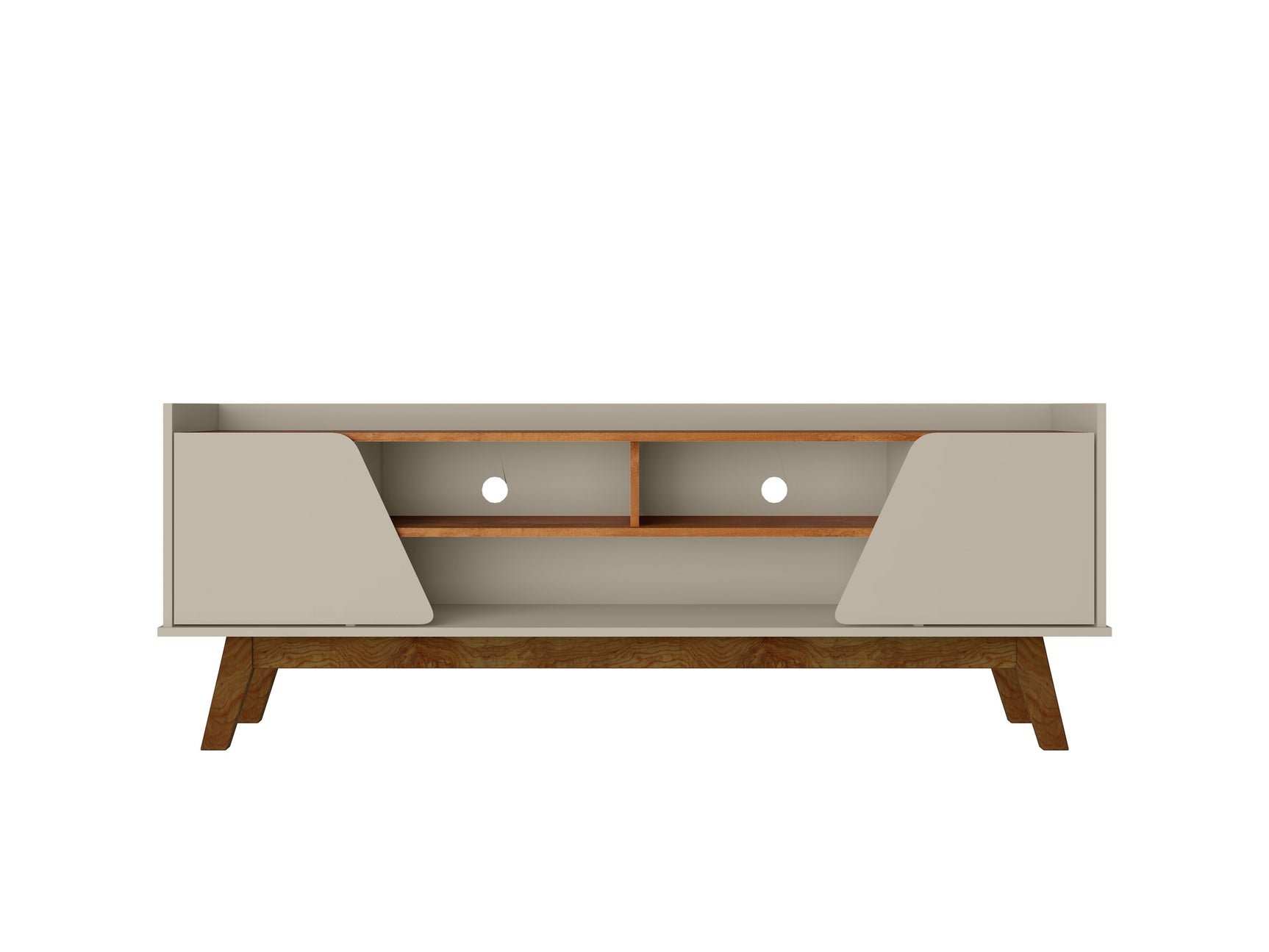 Marcus 62.99 TV Stand in Greige and Nature - Ornate Home