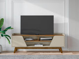 Marcus 62.99 TV Stand in Greige and Nature - Ornate Home
