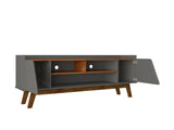 Marcus 62.99 TV Stand in Grey and Nature - Ornate Home