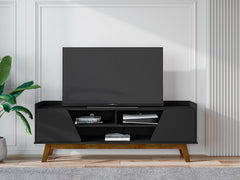 Marcus 62.99 TV Stand in Matte Black - Ornate Home